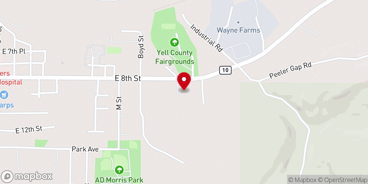 Map showing location of St. Andrew Catholic Church