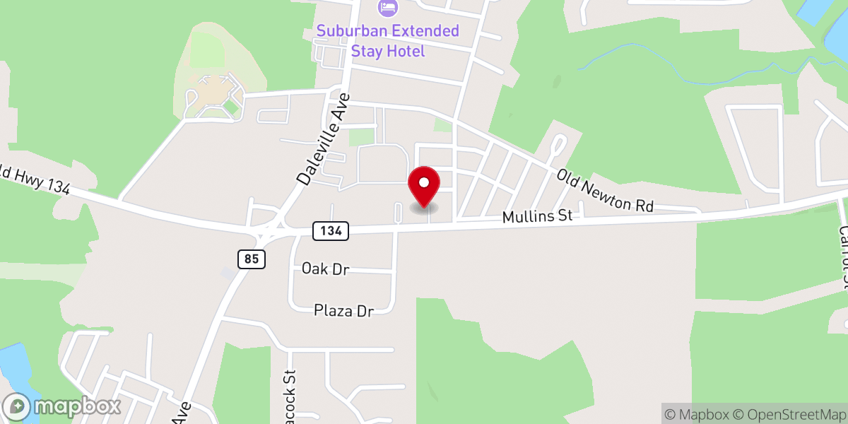Map showing location of Church of Christ
