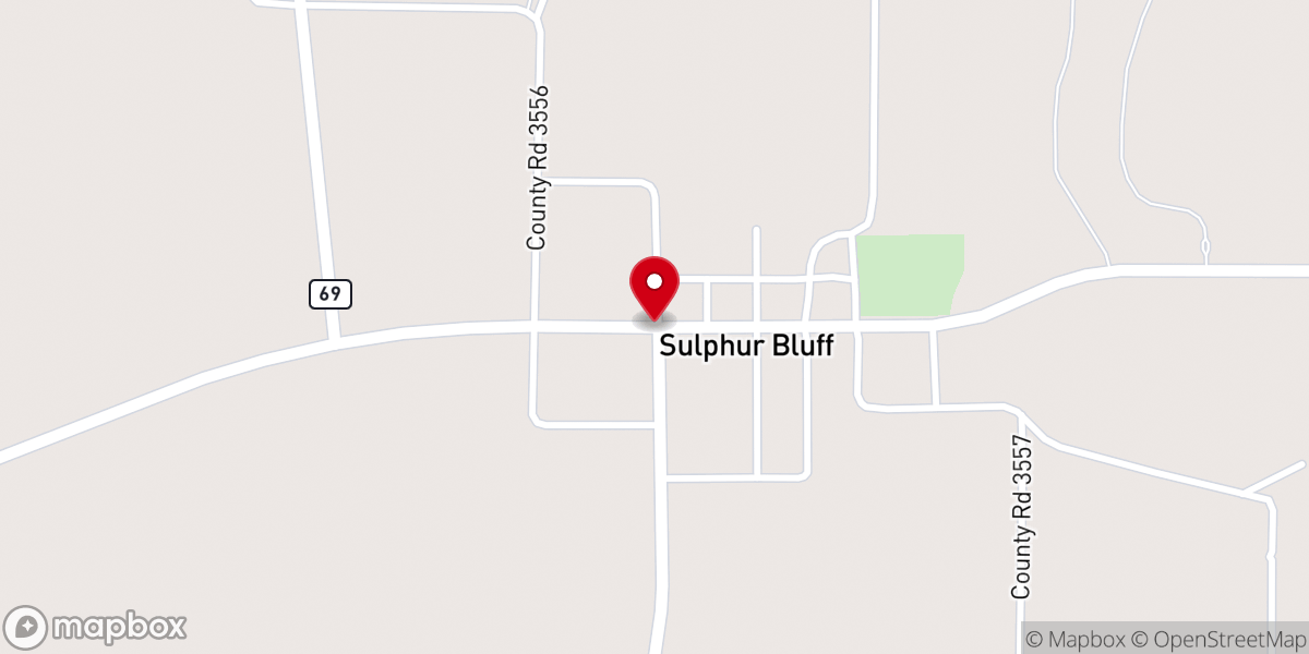 Map showing location of Sulphur Bluff