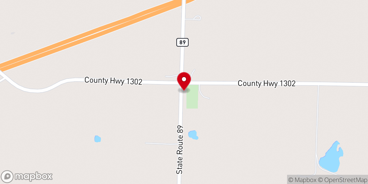 Map showing location of Trinity Country Church