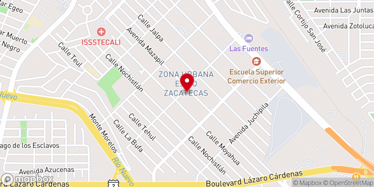 Map showing location of San Juan Bosco