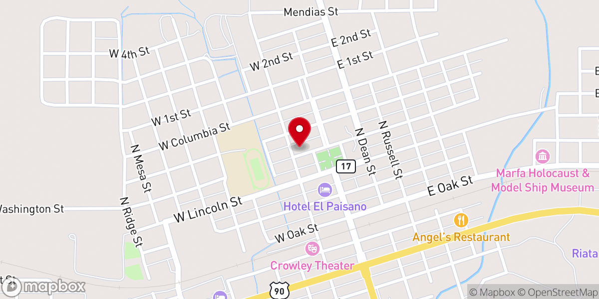 Map showing location of First United Methodist Church