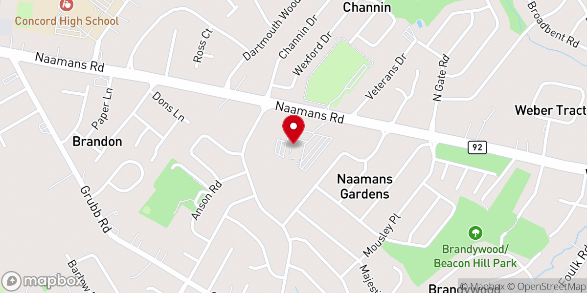 Map showing location of Holy Child Roman Catholic Church
