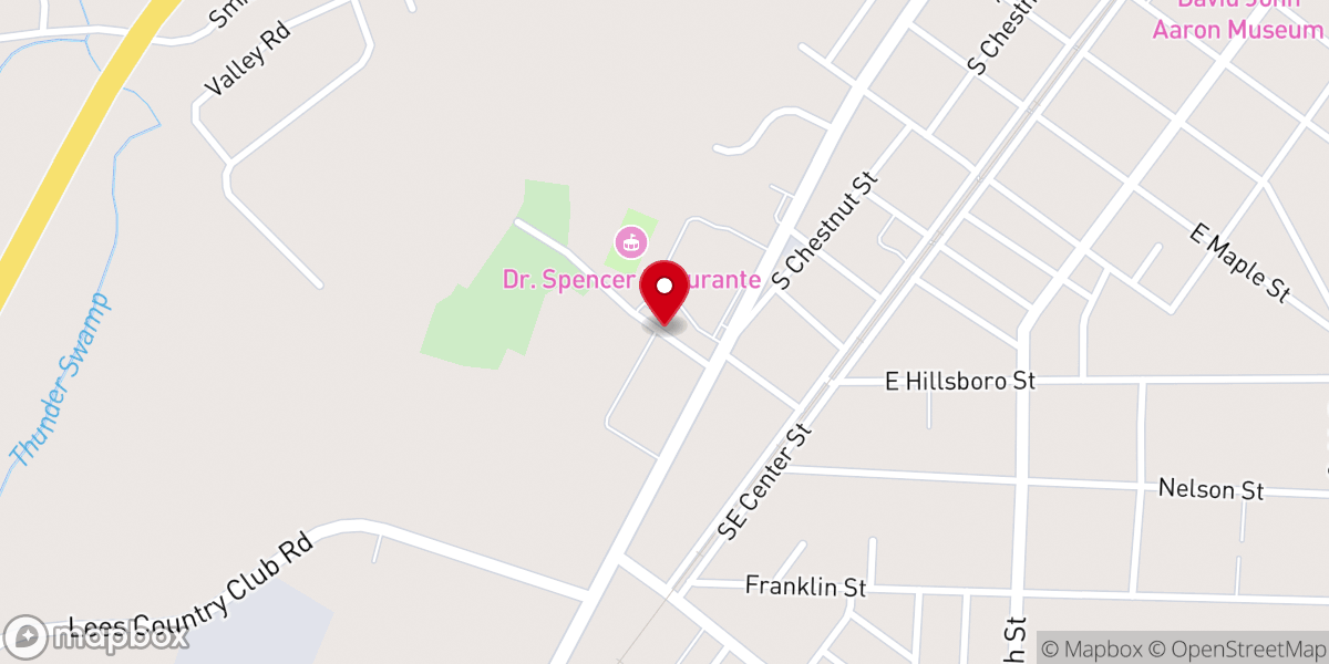 Map showing location of Hill Chapel