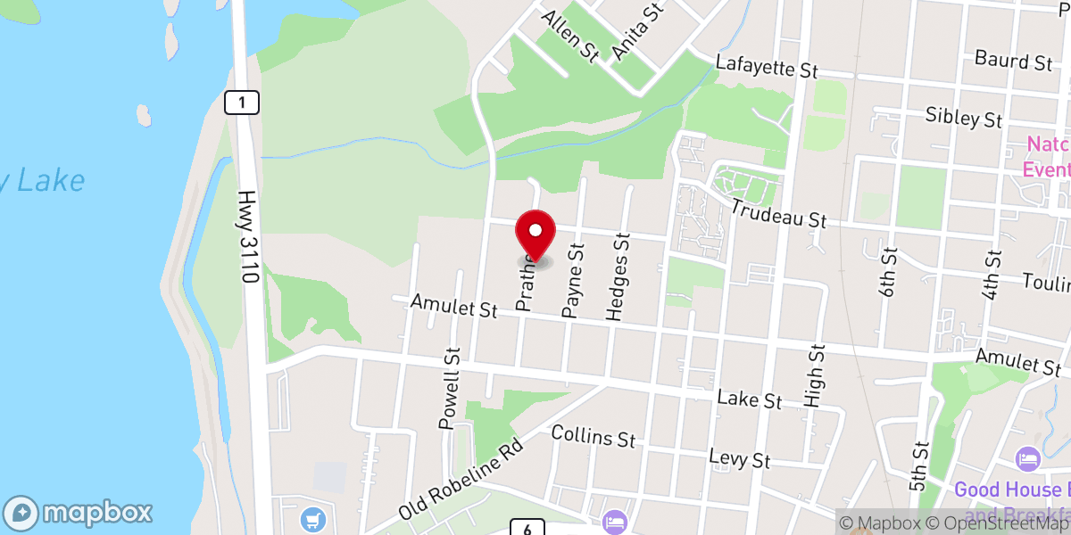 Map showing location of Prather Street Cogic