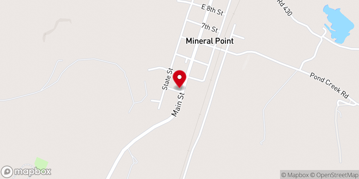 Map showing location of United Methodist Church