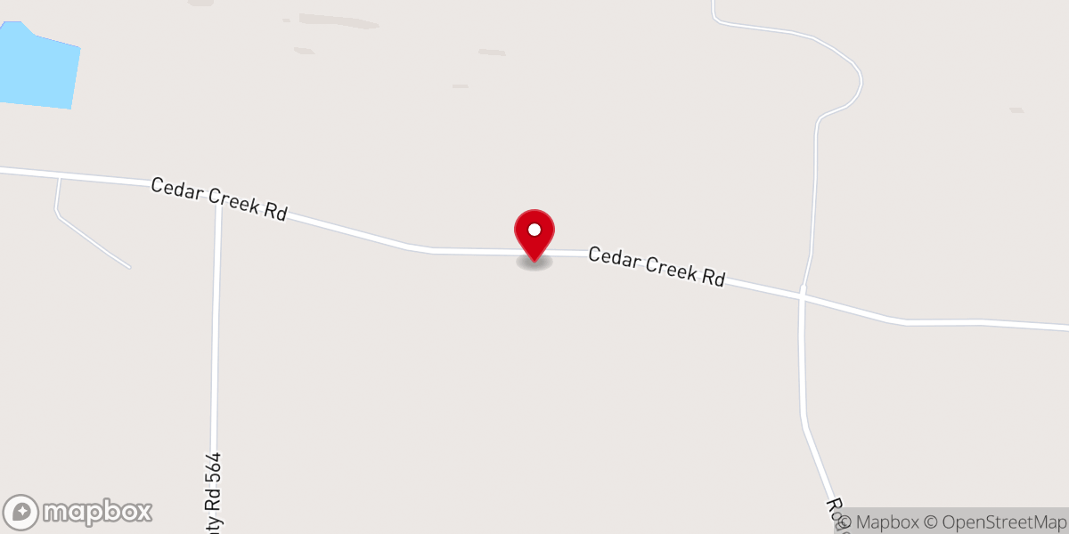 Map showing location of Piney Fork Church