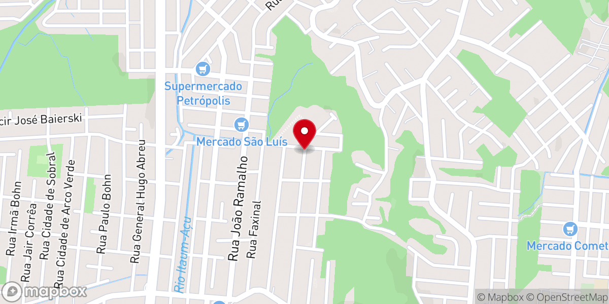 Map showing location of Igreja Batista Bíblica de Joinville