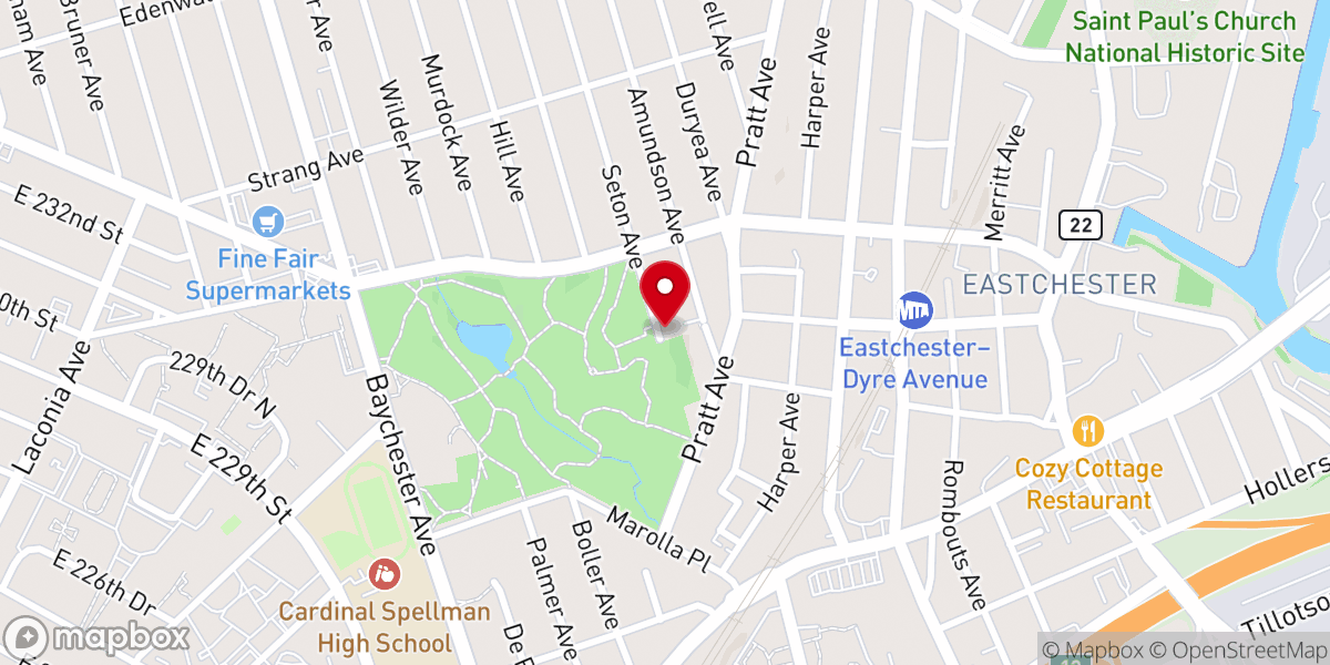 Map showing location of Three Angels Seventh-Day Adventist Church