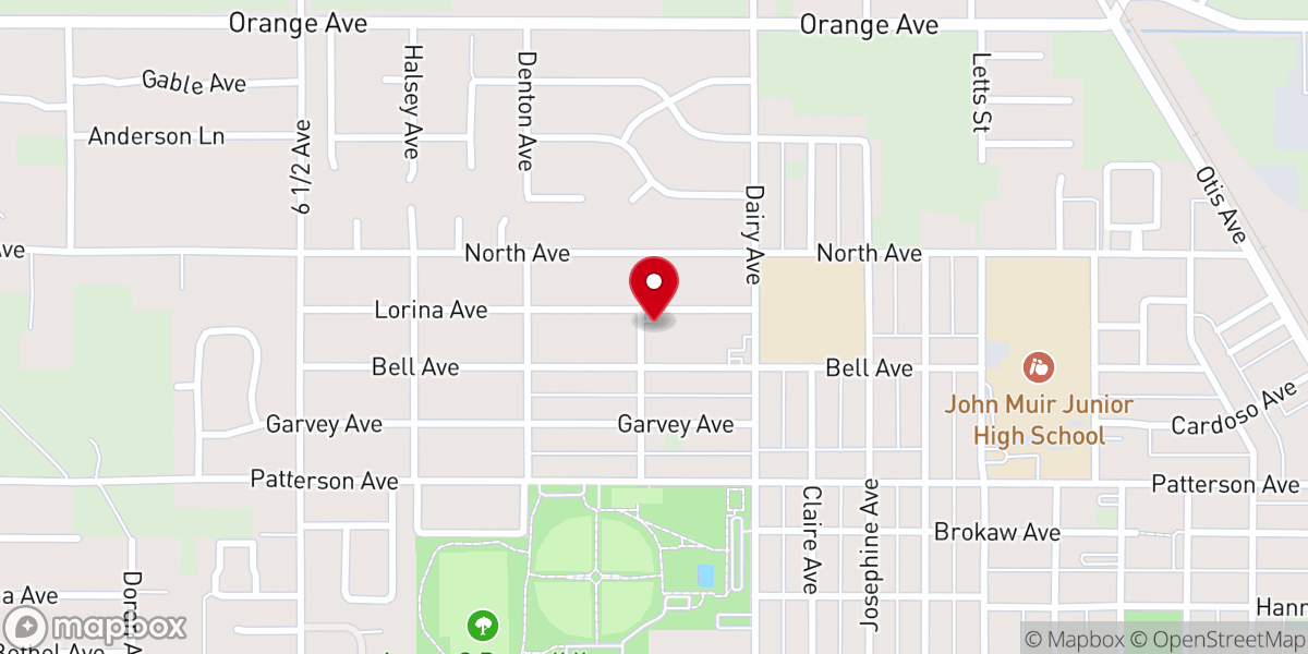 Map showing location of First United Pentecostal Church
