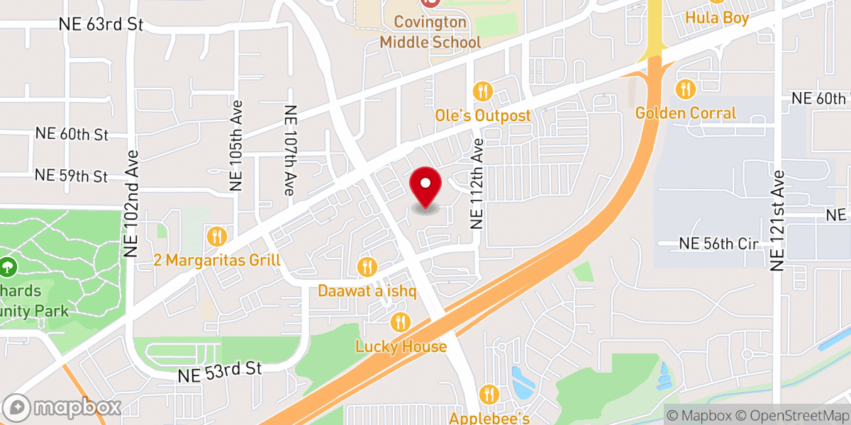 Map showing location of St. Andrew Lutheran Church