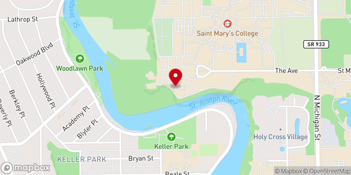 Map showing location of Church of Our Lady of Loretto