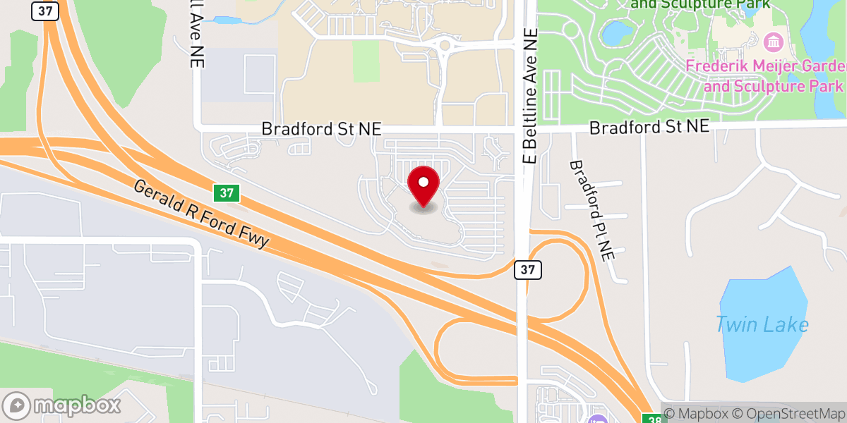 Map showing location of Calvary Church