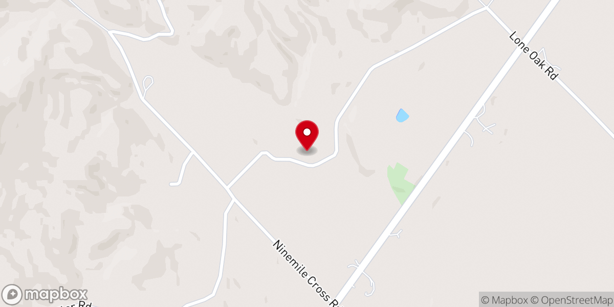 Map showing location of Shady Vale Church