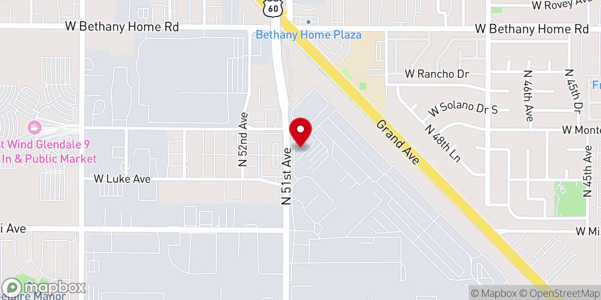 Map showing location of The Potters House Glendale AZ