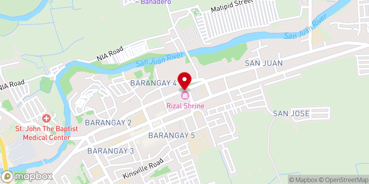 Map showing location of Bahay ni Dr. Jose Rizal (Museo ni Rizal).