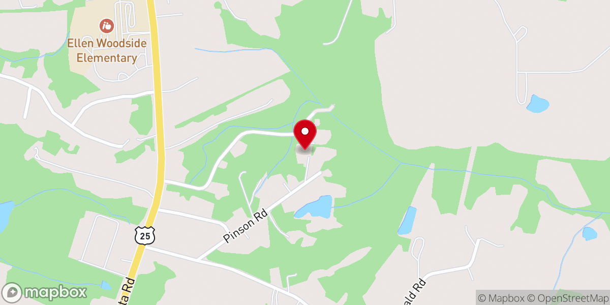Map showing location of Galilee Church
