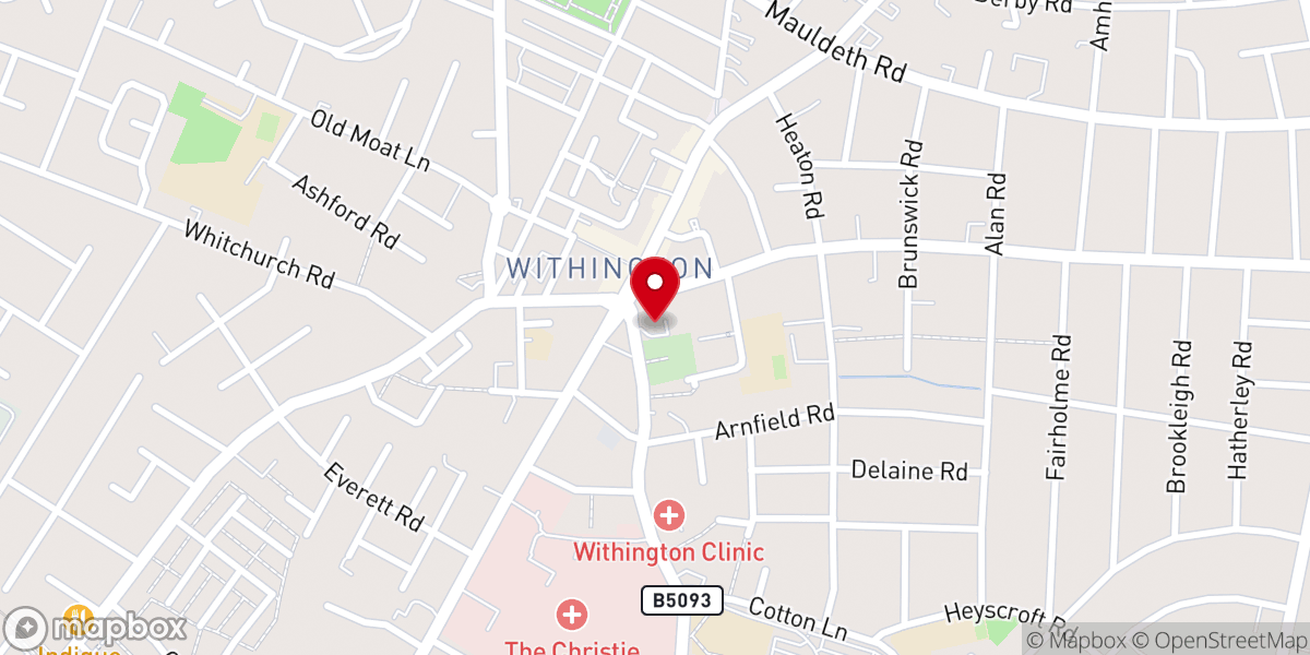 Map showing location of St Paul's Church