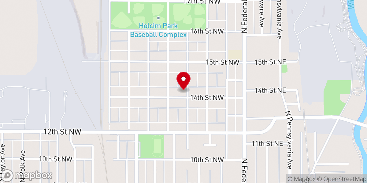 Map showing location of Grace United Methodist Church