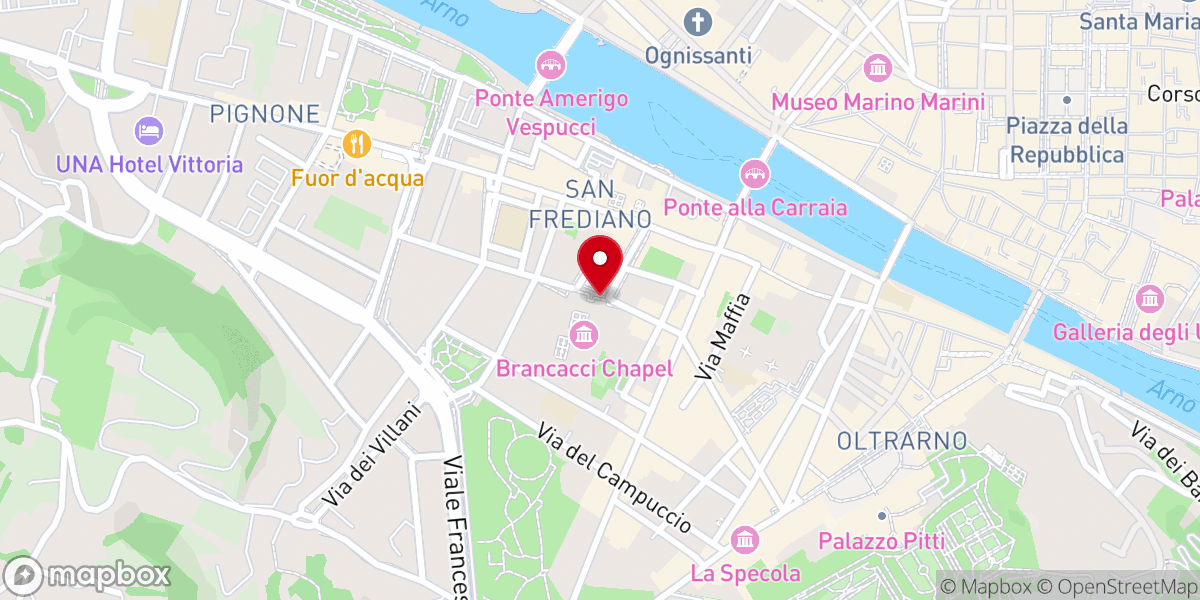 Map showing location of Chiesa di Santa Maria del Carmine