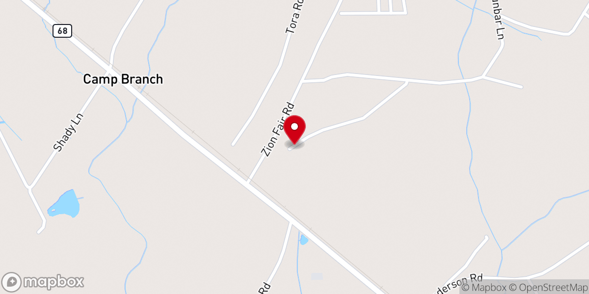 Map showing location of Camp Barnach Church