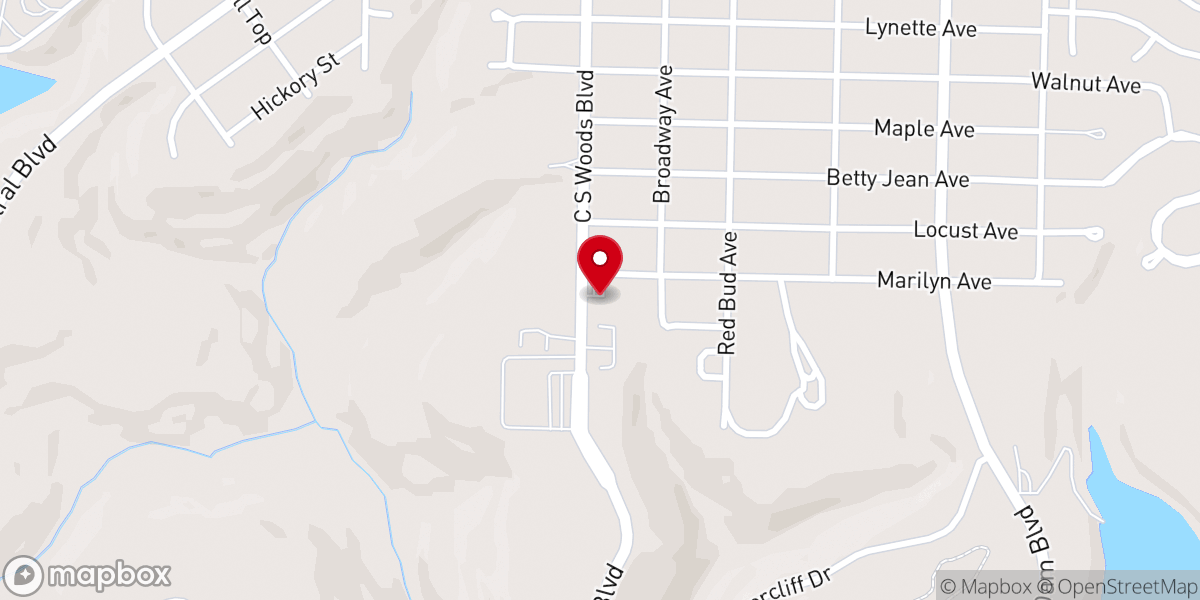 Map showing location of Christ by the Lake Lutheran Church