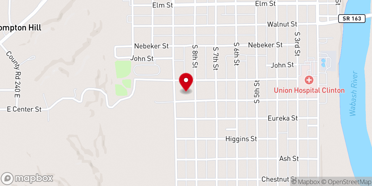 Map showing location of Solid Rock Baptist Church