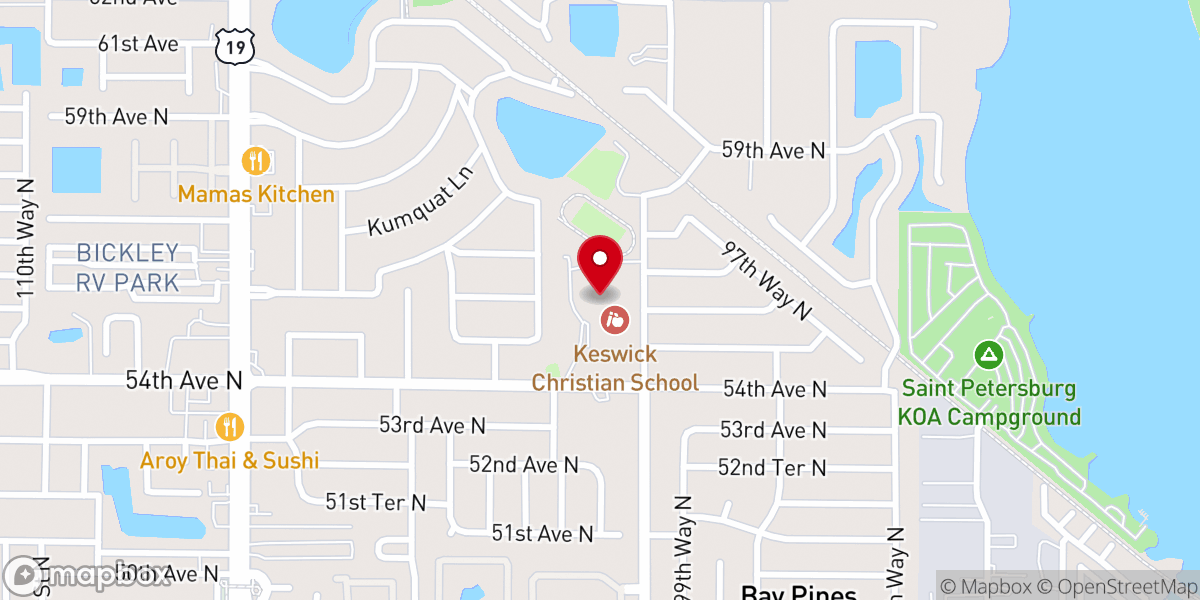 Map showing location of Redeemer Bible Church