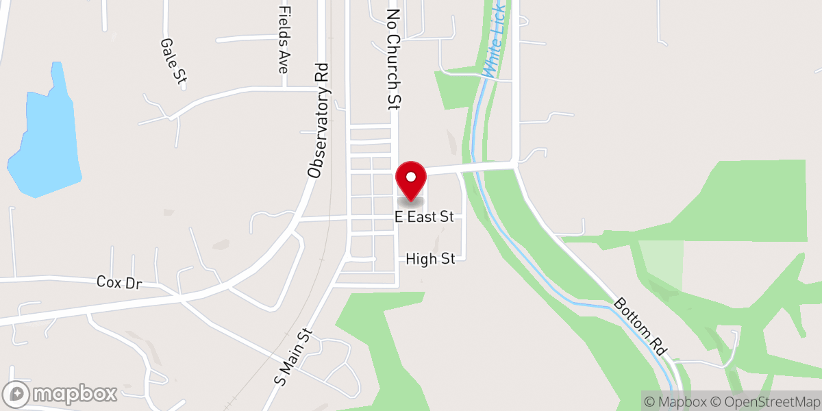 Map showing location of Brooklyn Christian Church