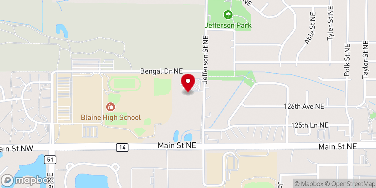Map showing location of Grace Community Fellowship Church