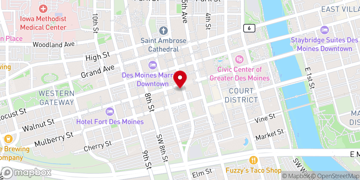 Map showing location of The Gateway Church