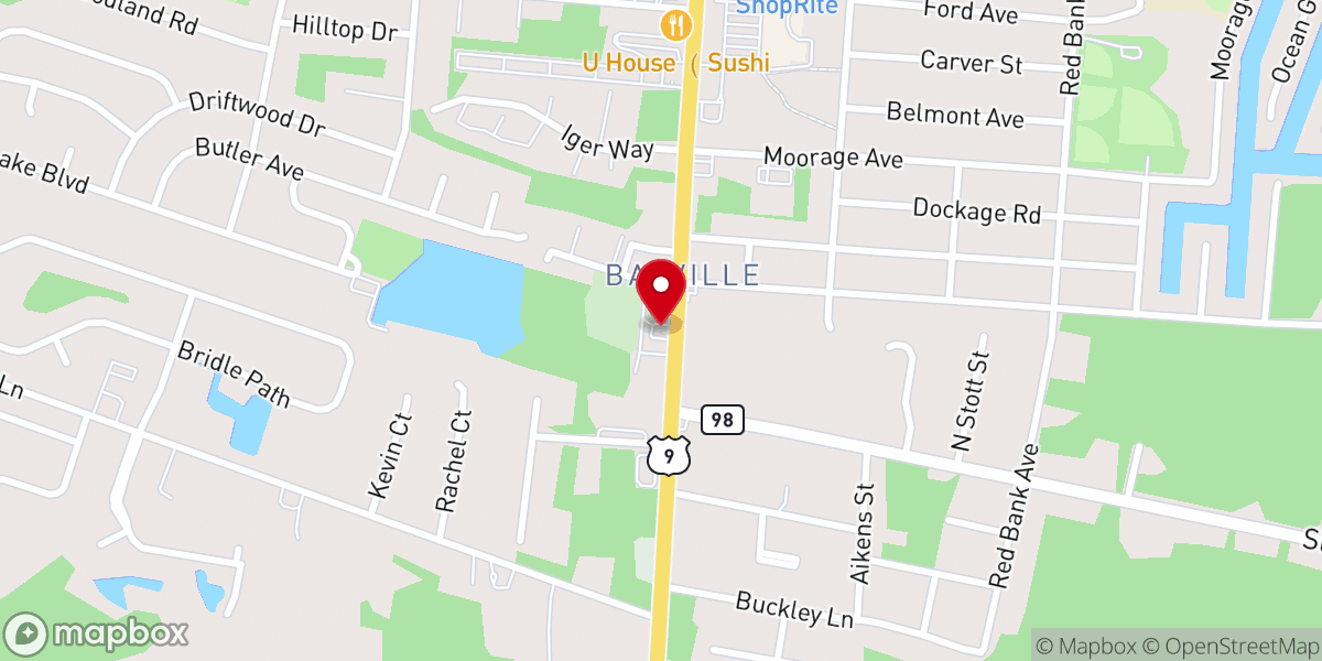 Map showing location of Bayville Trinity United Methodist
