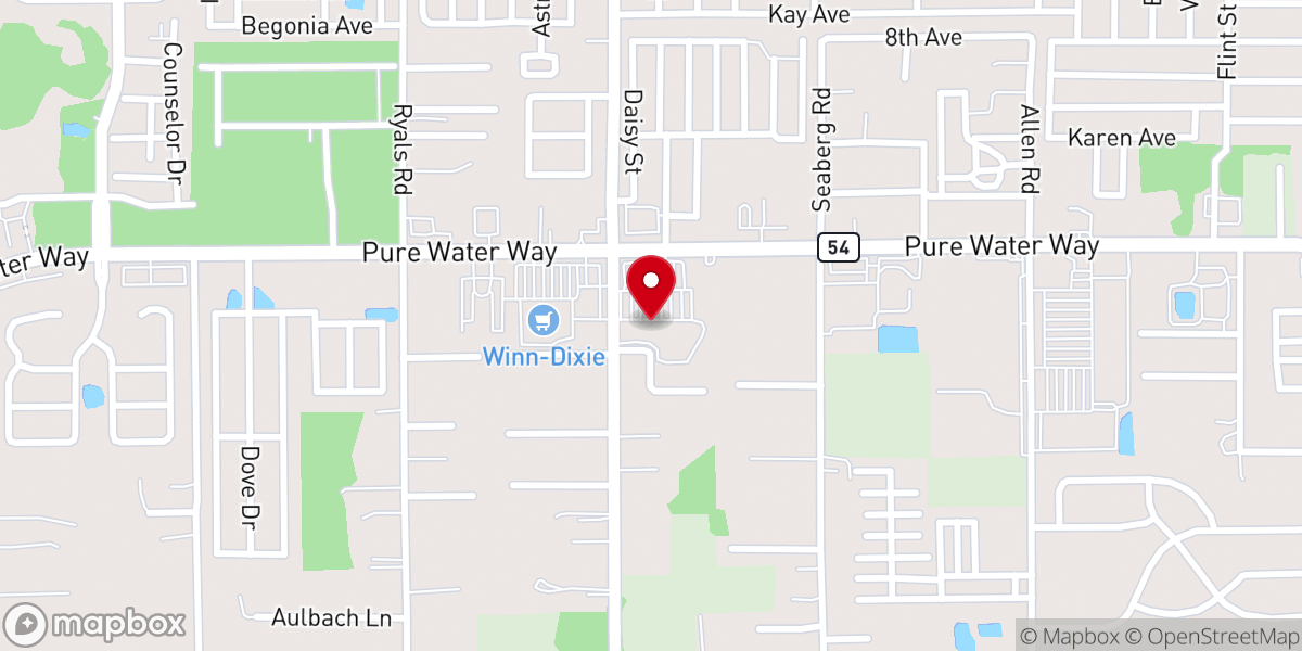 Map showing location of Gulfside Hospice Thrift Shoppe Zephyrhills