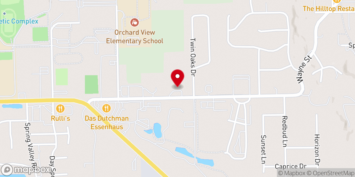 Map showing location of Middlebury Community Food Pantry - Food Distribution Center
