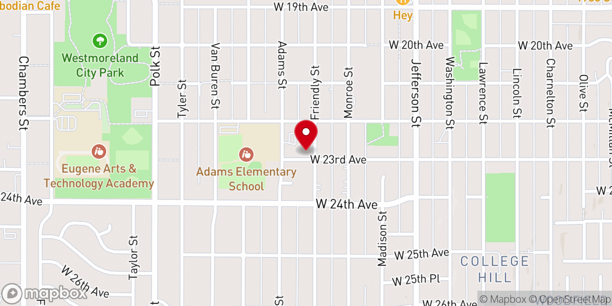 Map showing location of Friendly Street Church