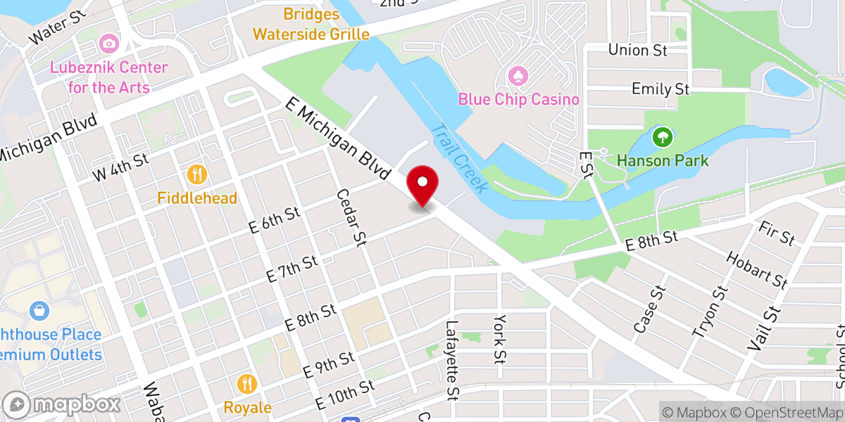 Map showing location of Bethel AME Church