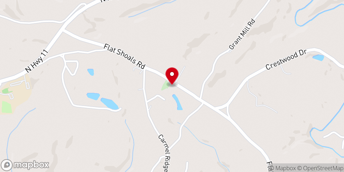 Map showing location of Mount Carmel Independent Baptist Church