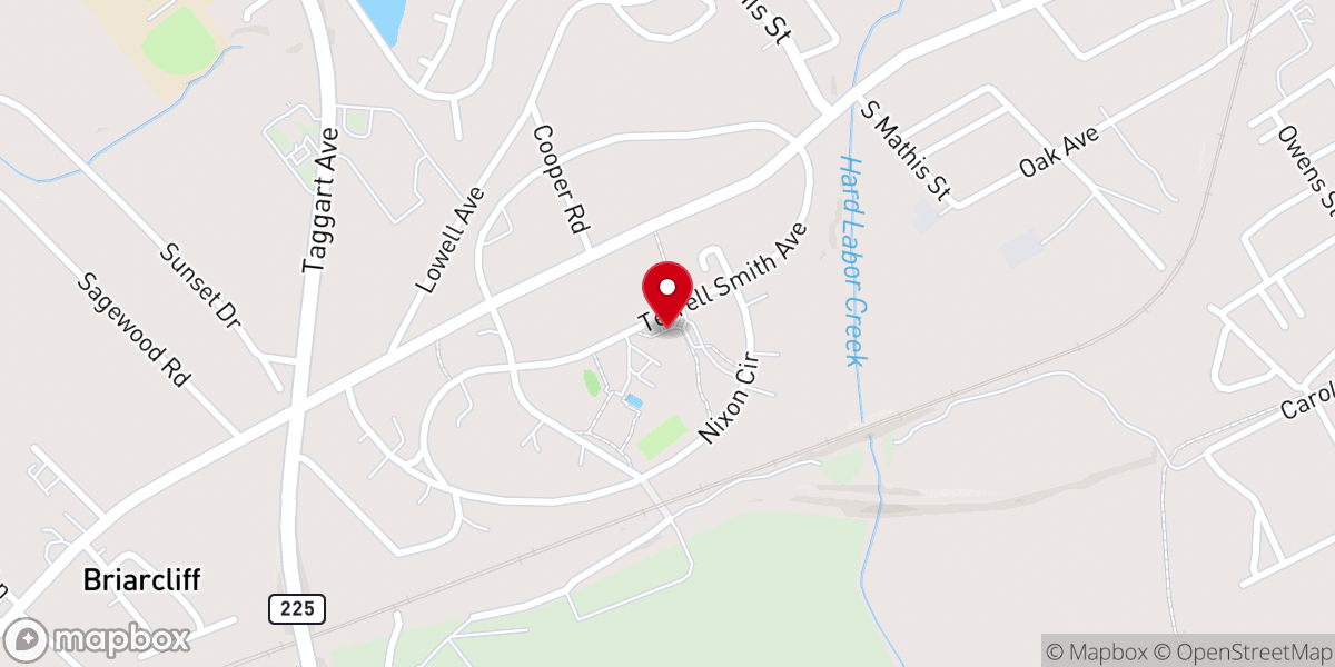 Map showing location of Connie Maxwell Baptist Church