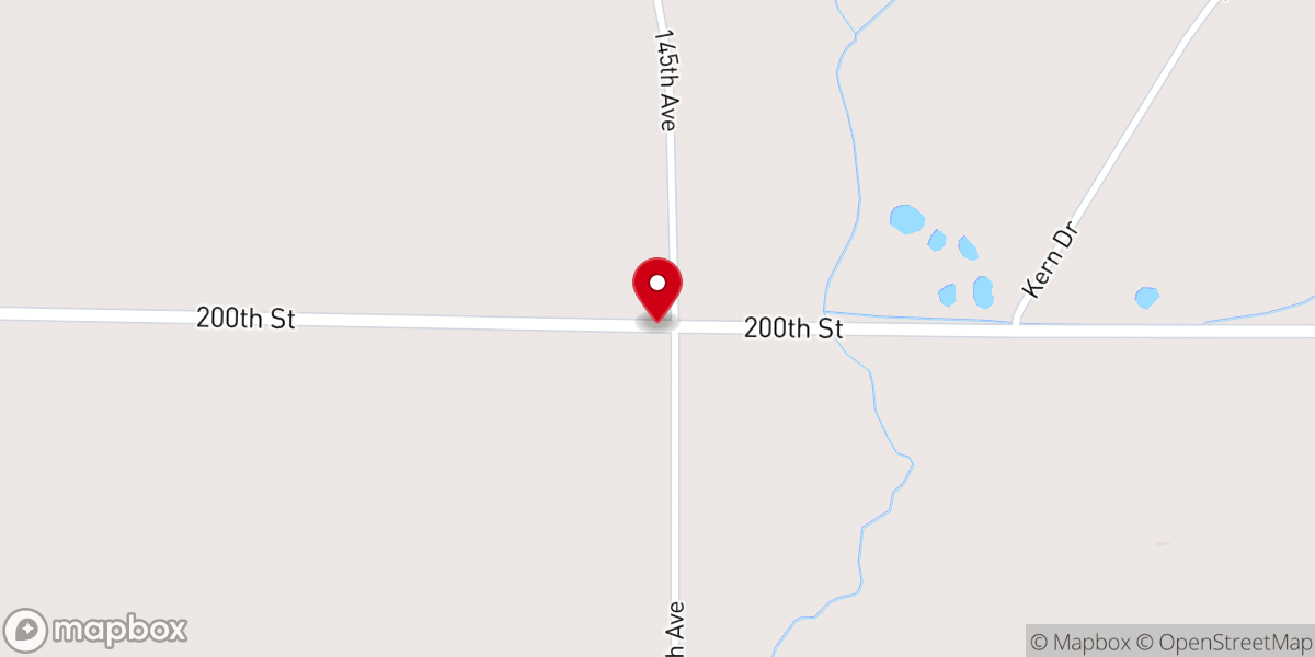 Map showing location of Leaf River Church