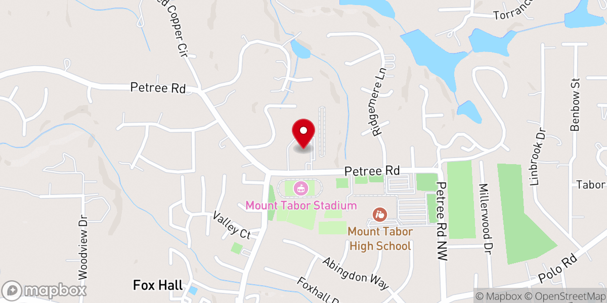 Map showing location of Emmanuel Church of Winston-Salem