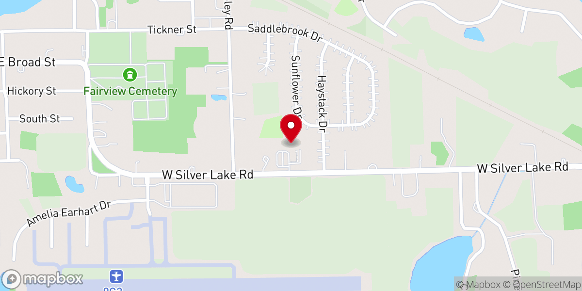 Map showing location of Faith Church of Linden