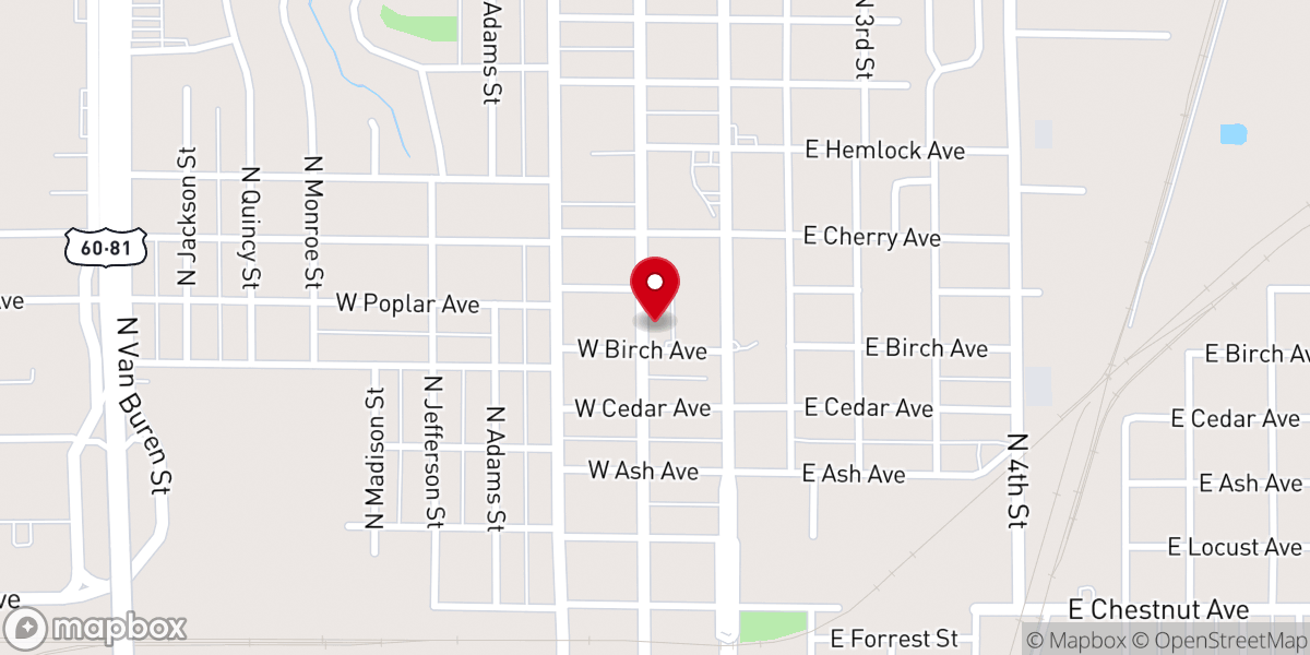 Map showing location of Your Family Church