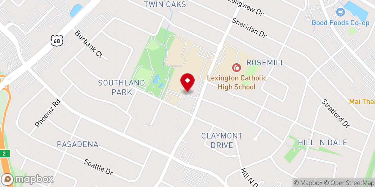 Map showing location of Mary Queen of the Holy Rosary Catholic Church