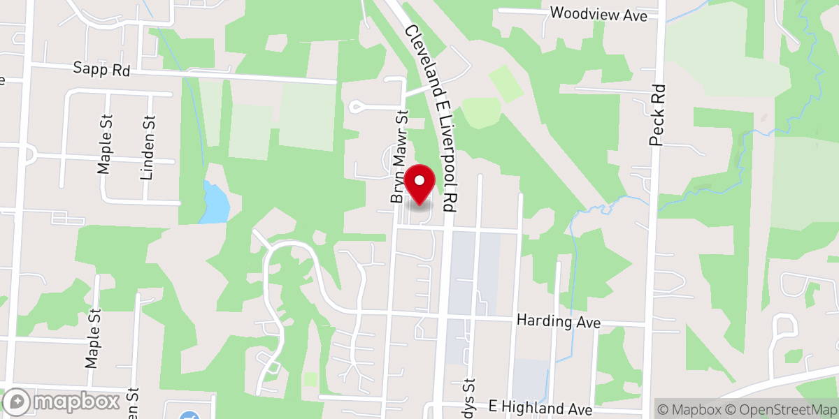Map showing location of Ravenna Christian School