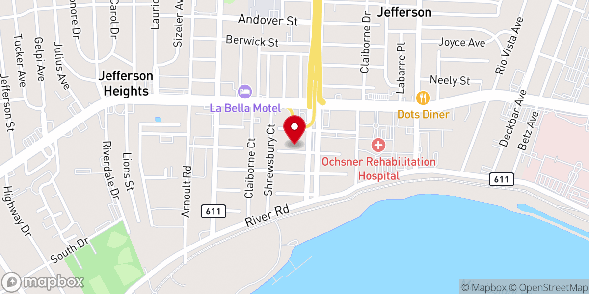 Map showing location of City of Refuge - New Orleans