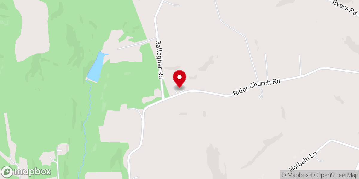 Map showing location of Rider Lutheran Church