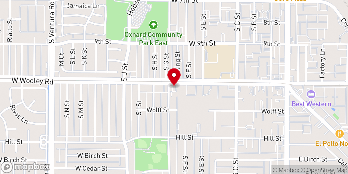 Map showing location of Evangelistic Center Church Assemblies of God