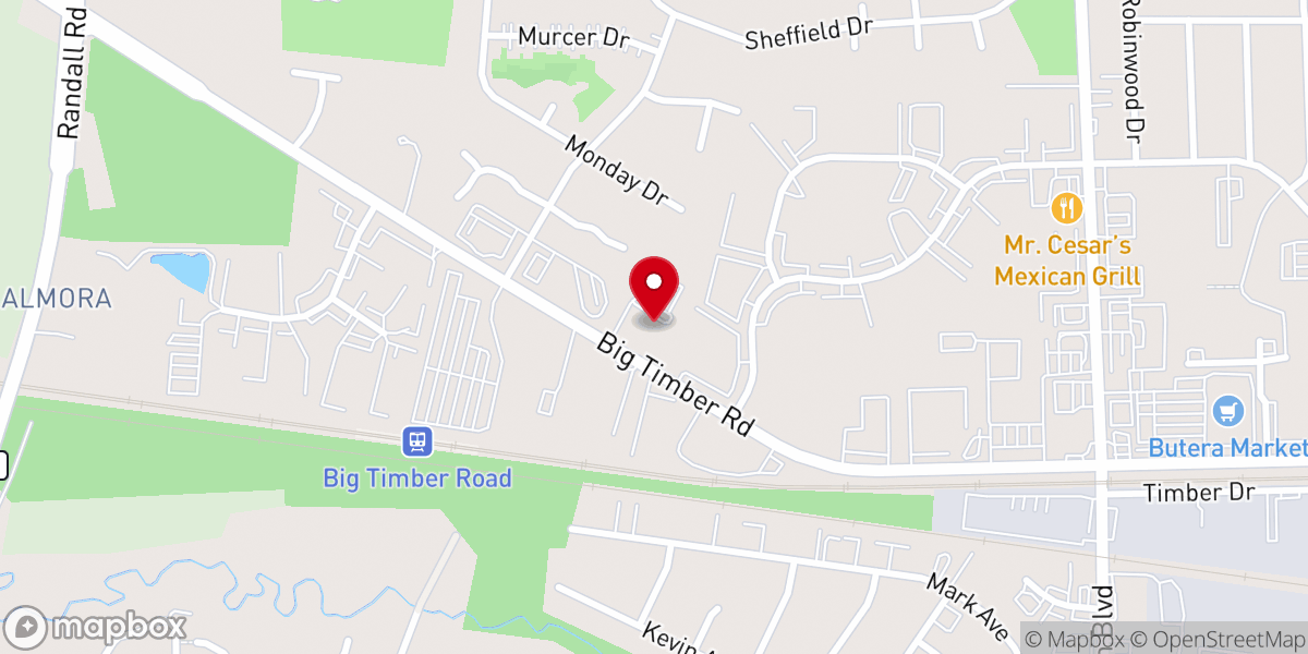 Map showing location of Elgin Evangelical Free Church