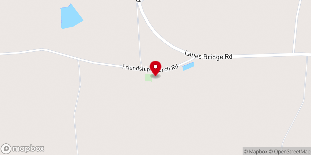 Map showing location of Friendship Church