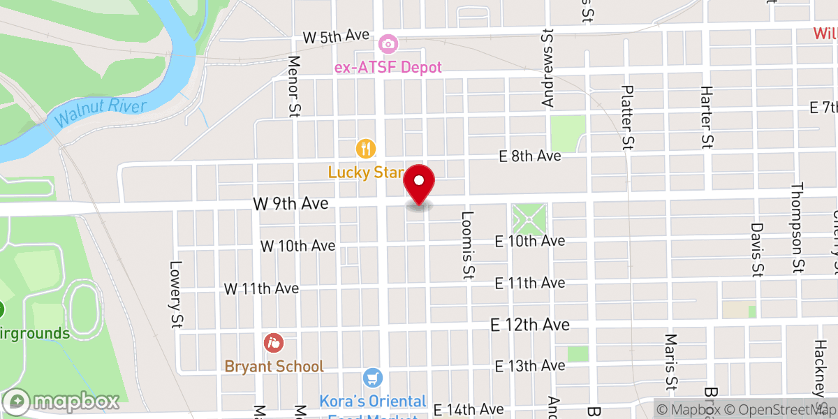 Map showing location of Winfield Area Chamber of Commerce